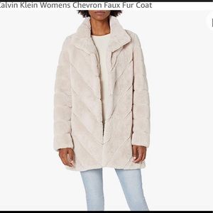 Calvin Klein Faux Fur Coat